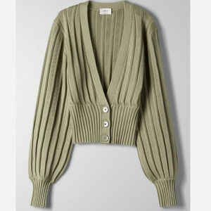 Aritzia Wilfred Plunge Front Cardigan (sold‎ out) Large